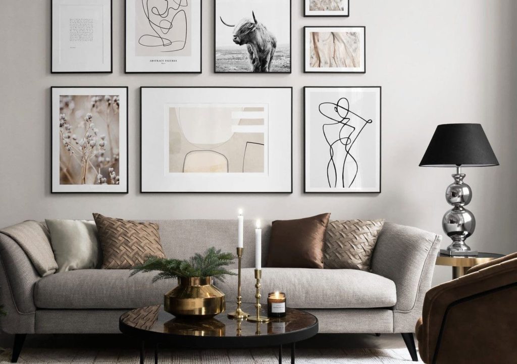 small space design tricks art gallery wall