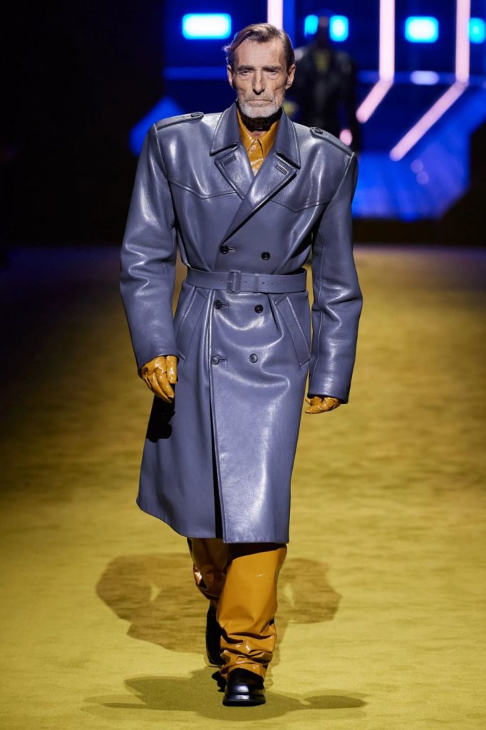Prada Fall 2022 Menswear Enlists Kyle Maclachlan & Jeff Goldblum To Model A New Take On Blue Collar Workwear