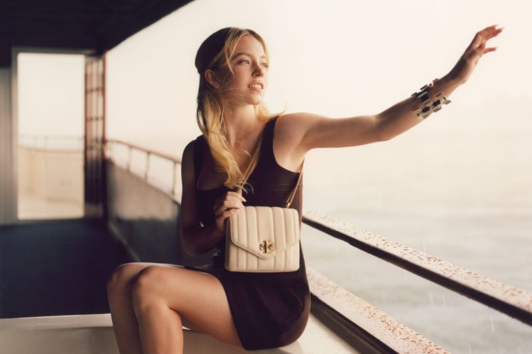 Sydney Sweeney Floats Across The Hudson River For Tory Burch
