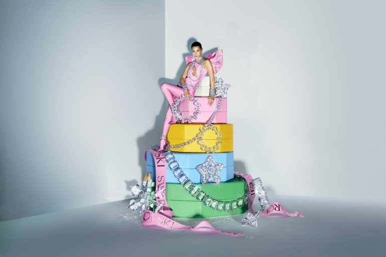 Bella Hadid Is A Pastel Sugarplum Fairy For The Swarovski Holiday Campaign