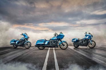 The Celestial Blue Harley-Davidson Fast Johnnie Is Inspired By Retro Muscle Cars (& A Piglet)